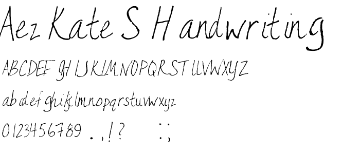 AEZ Kate_s Handwriting font